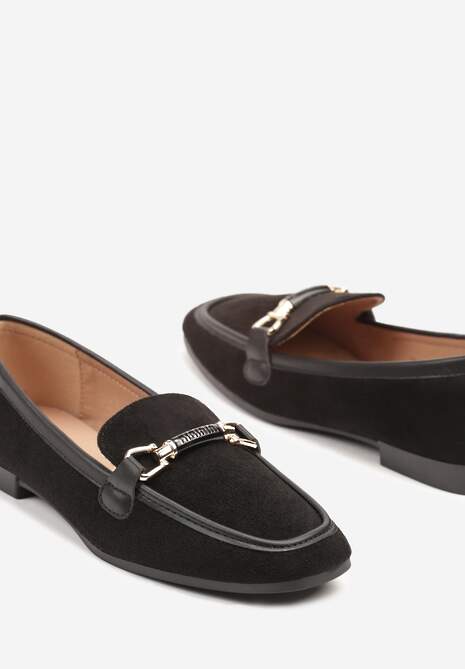 Czarne Mokasyny w Stylu Klasycznych Loafersów Effena 6