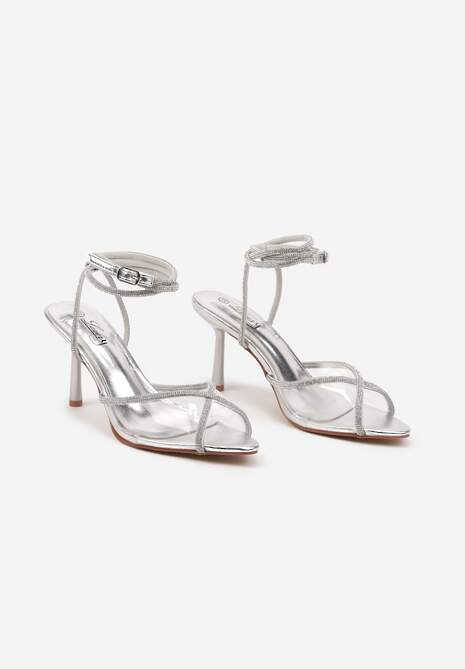 Pantofi stiletto Balaa Argintii 5