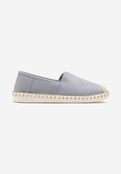 Jasnoniebieskie Wsuwane Espadryle Ozdobione Przeszyciami Baliris 4