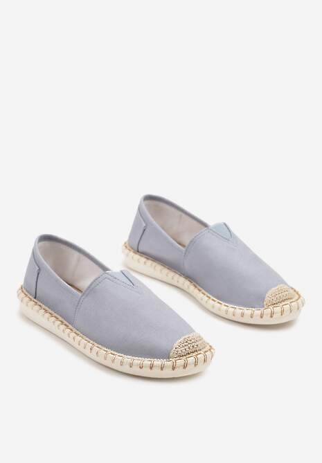 Jasnoniebieskie Wsuwane Espadryle Ozdobione Przeszyciami Baliris 5