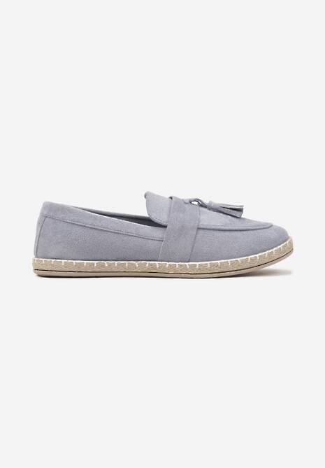 Jasnoniebieskie Espadryle przed Kostkę z Ozdobnymi Chwostami Marilsa 4
