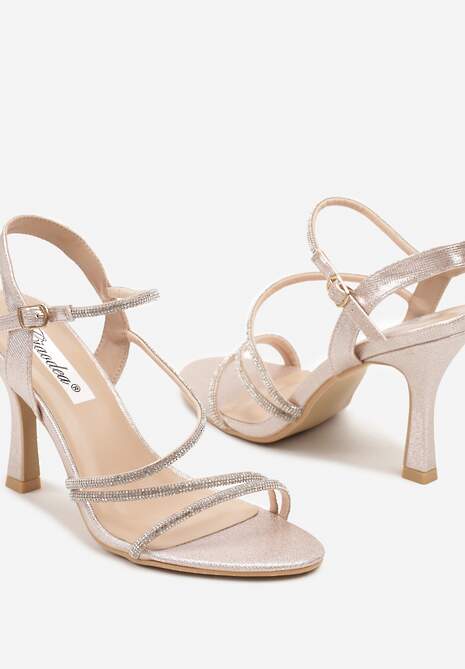 Pantofi stiletto Wanilia Culoarea șampaniei 6