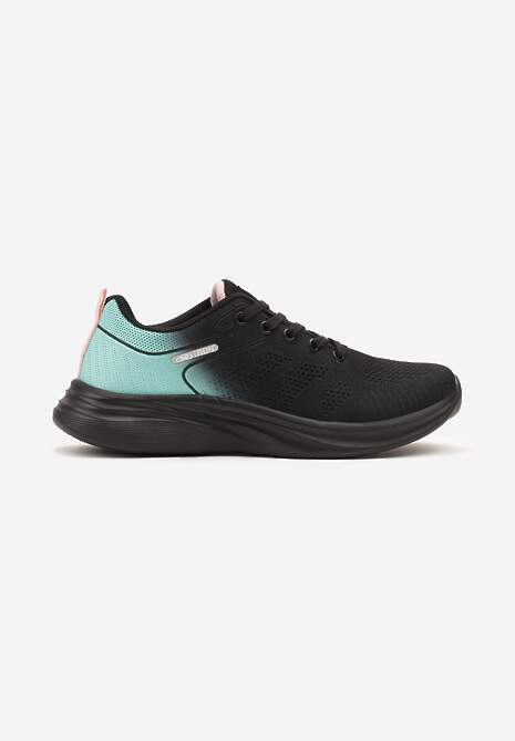 Pantofi sport Elanielia Negru cu verde mentă 4
