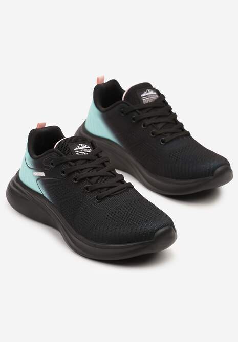 Pantofi sport Elanielia Negru cu verde mentă 5
