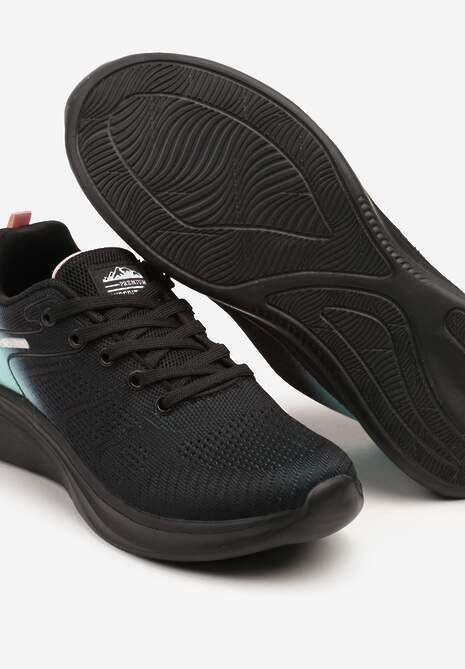 Pantofi sport Elanielia Negru cu verde mentă 6