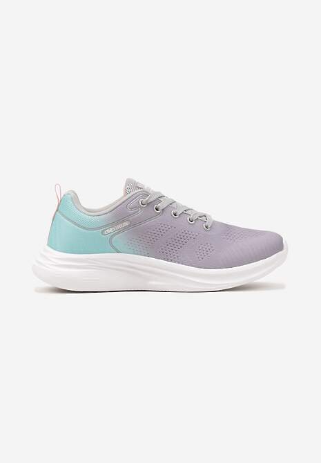 Pantofi sport Elanielia Gri cu verde mentă 4