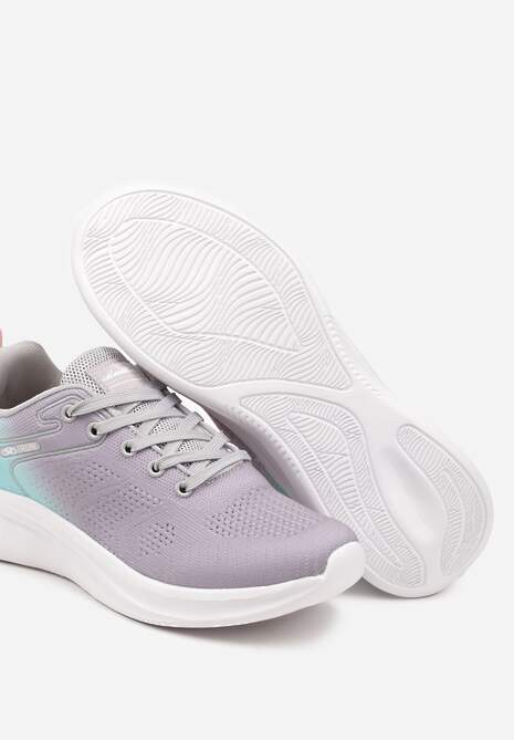 Pantofi sport Elanielia Gri cu verde mentă 6