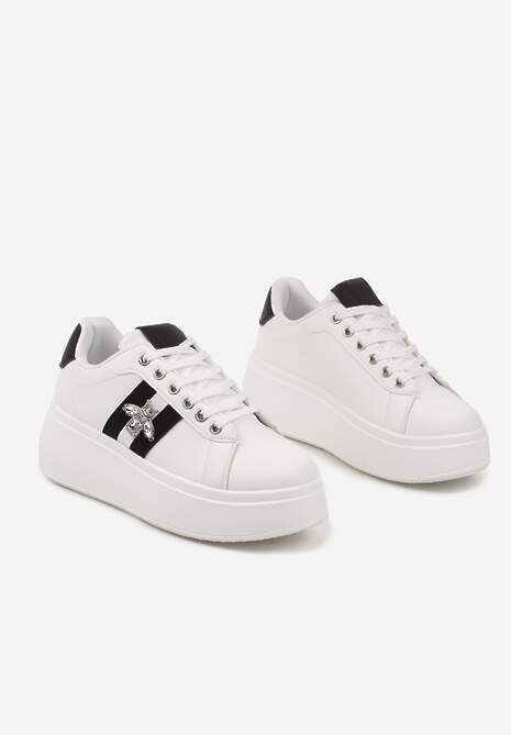 Sneakers Ommea Alb cu negru 5