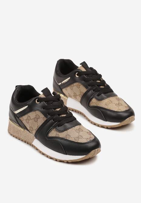 Sneakers Soltia Negru cu maro 5