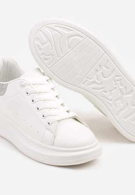 Sneakers Elanireth Alb cu argintiu 6