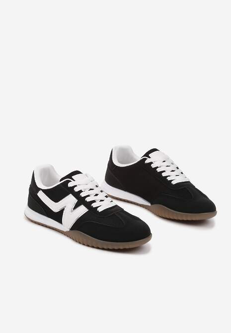 Czarne Sneakersy Klasyczne Tenisówki Istia 5