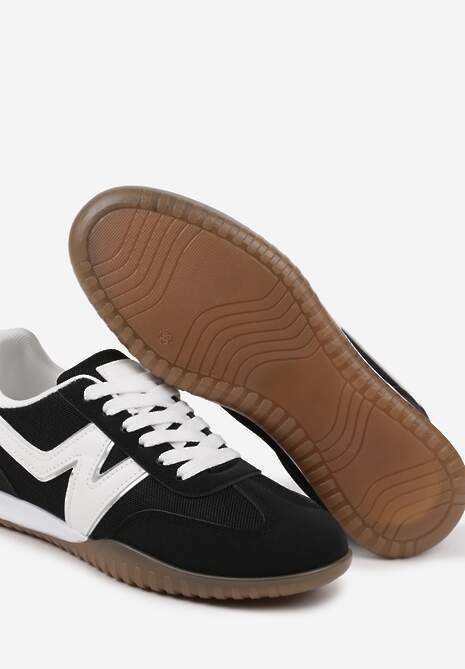Czarne Sneakersy Klasyczne Tenisówki Istia 6