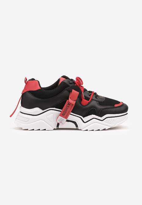 Sneakers Taneril Negru cu roșu 4