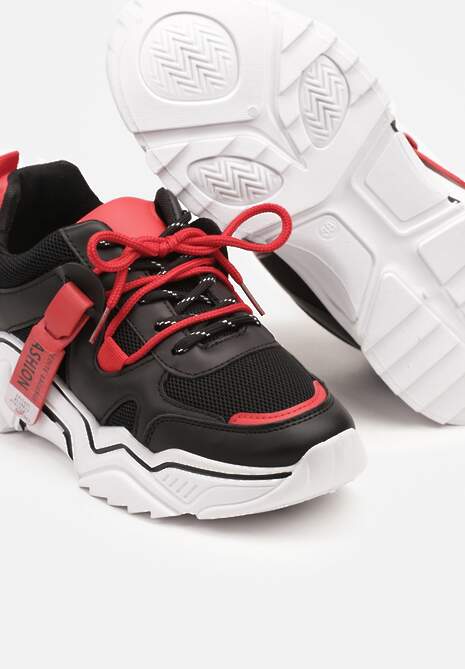 Sneakers Taneril Negru cu roșu 6
