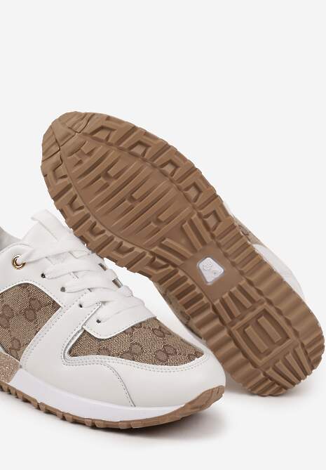 Sneakers Soltia Alb cu maro 6