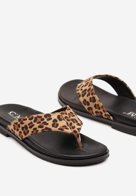 Șlapi Sanivel Imprimeu leopard 6