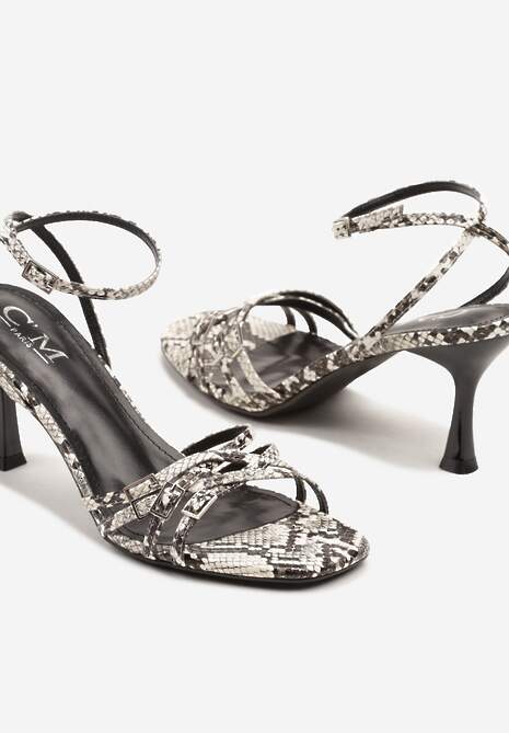Sandale Galiven Print piele de șarpe 6