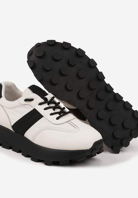 Sneakers Efalorena Bej cu negru 6