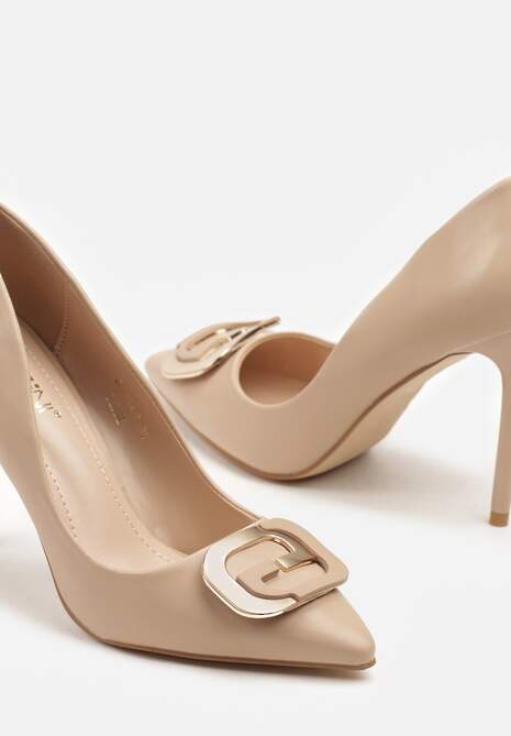 Pantofi stiletto Efalindia Bej 6