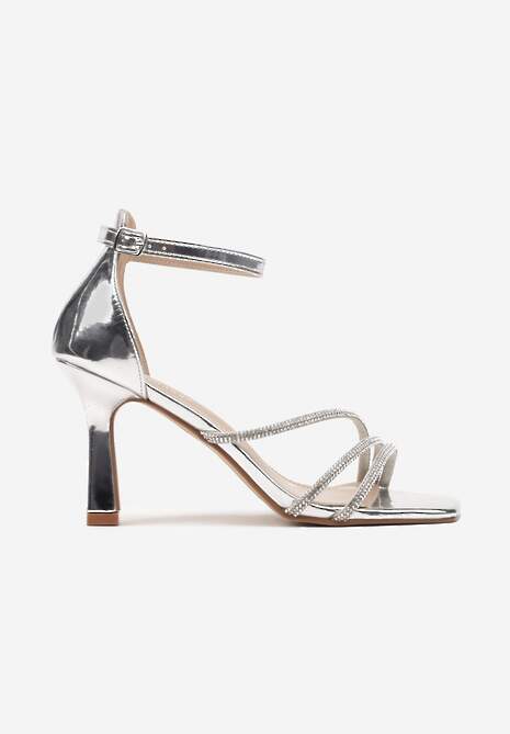 Pantofi stiletto Alimora Argintii 4