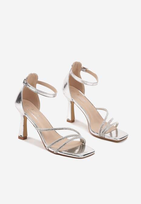 Pantofi stiletto Alimora Argintii 5