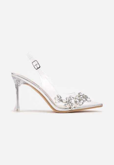 Pantofi stiletto Avelsemi Argintii 4