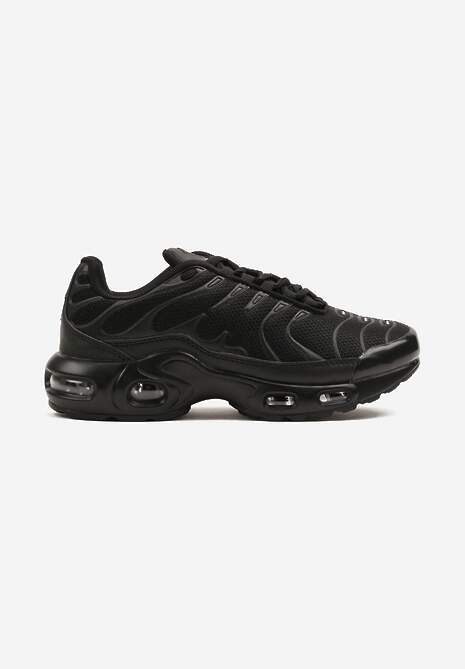 Czarne Buty Sportowe Sneakersy z Geometrycznym Tłoczeniem Vulinea 4