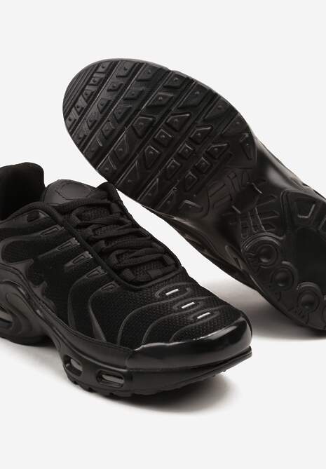 Czarne Buty Sportowe Sneakersy z Geometrycznym Tłoczeniem Vulinea 6