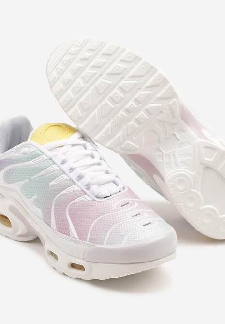 Biało-Fioletowe Buty Sportowe Sneakersy z Geometrycznym Tłoczeniem Vulinea 6