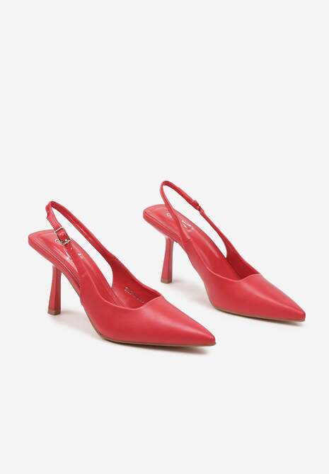 Pantofi stiletto Saniffia Roșii 5
