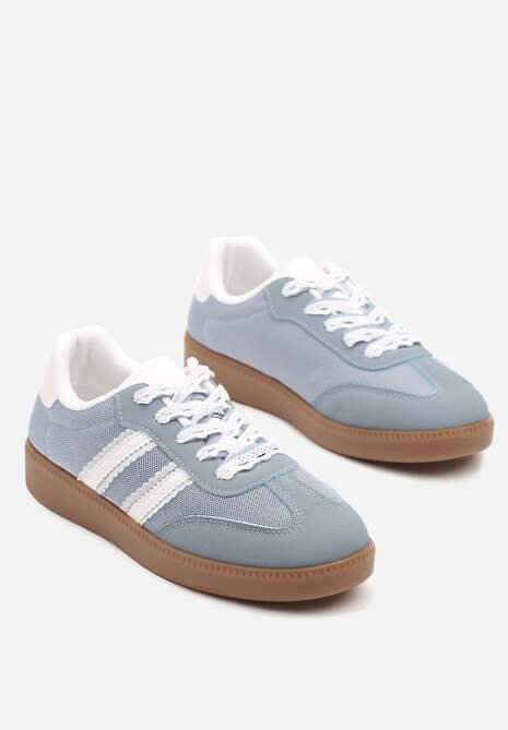 Niebieskie Sneakersy Tenisówki z Przeszyciami Lurivia 5