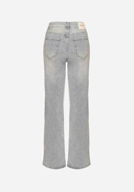 Jasnoniebieskie Szerokie Jeansy High Waist Lanosisa 7