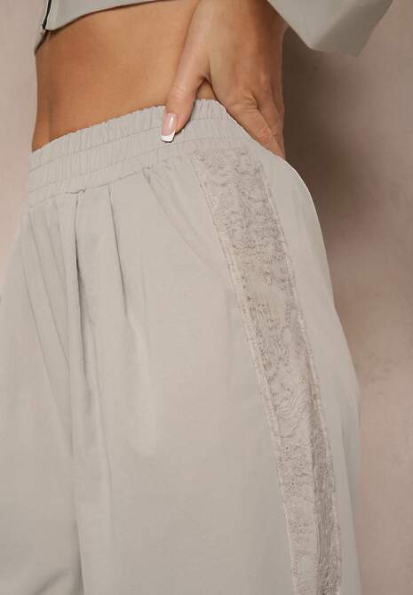 Pantaloni Efandiela Gri deschis 5