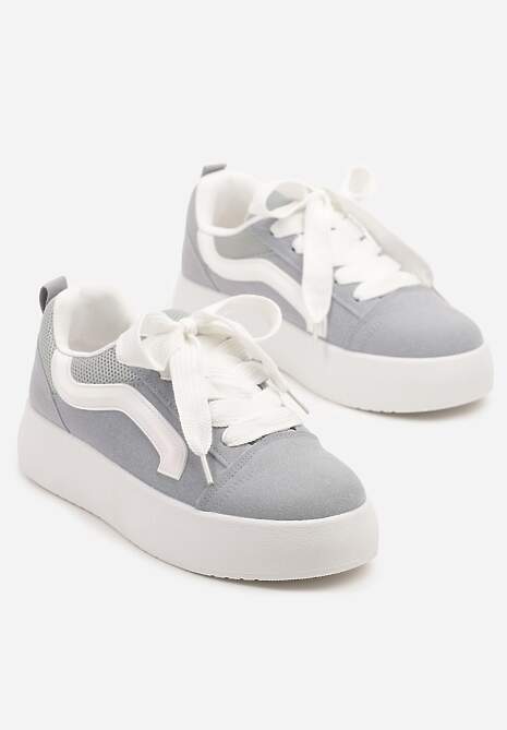 Jasnoniebieskie Sneakersy Kultowe Tenisówki na Grubej Podeszwie Nurisora 5