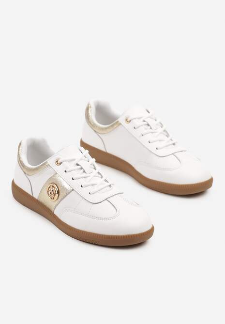 Sneakers Ollisena Alb cu auriu 5