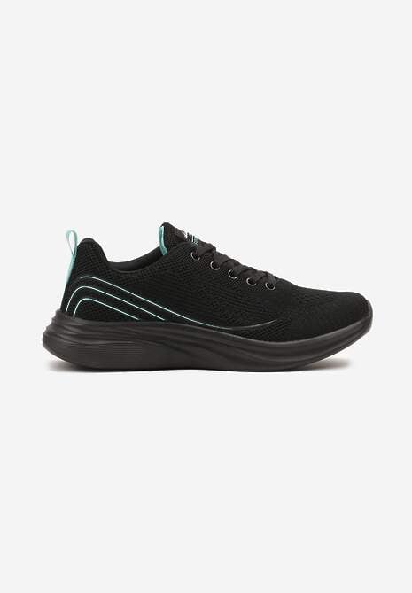 Czarno-Miętowe Buty Sportowe Sneakersy Zdobione Efektem Ombre Banelissa 4