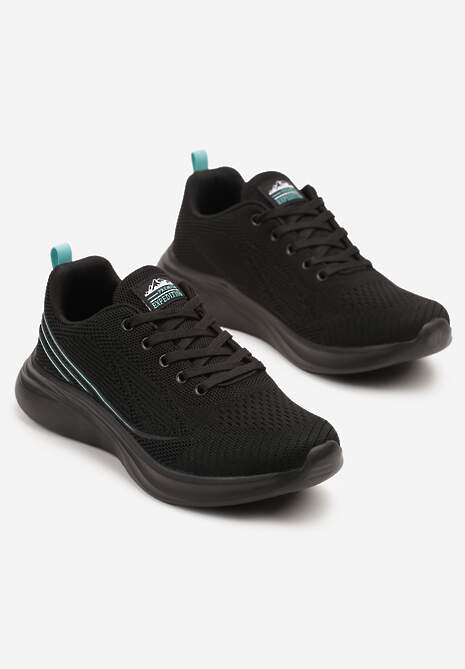 Czarno-Miętowe Buty Sportowe Sneakersy Zdobione Efektem Ombre Banelissa 5