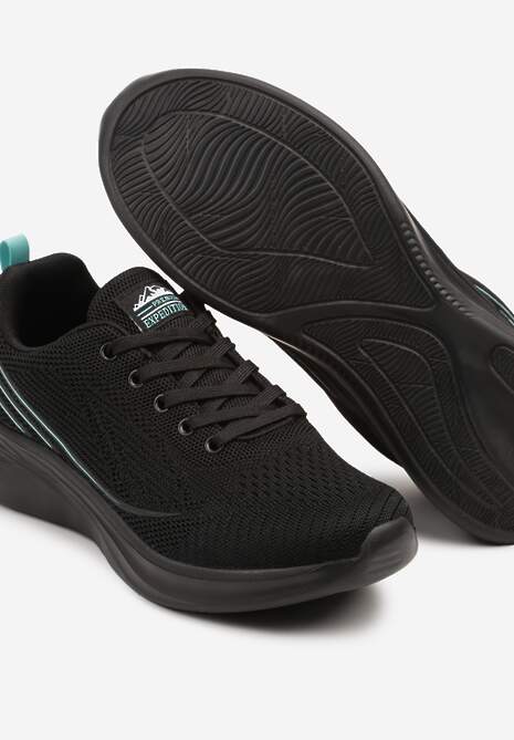 Czarno-Miętowe Buty Sportowe Sneakersy Zdobione Efektem Ombre Banelissa 6