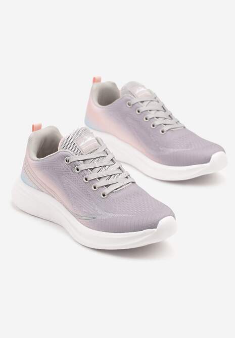 Jasnoszare Buty Sportowe Sneakersy Zdobione Efektem Ombre Banelissa 5