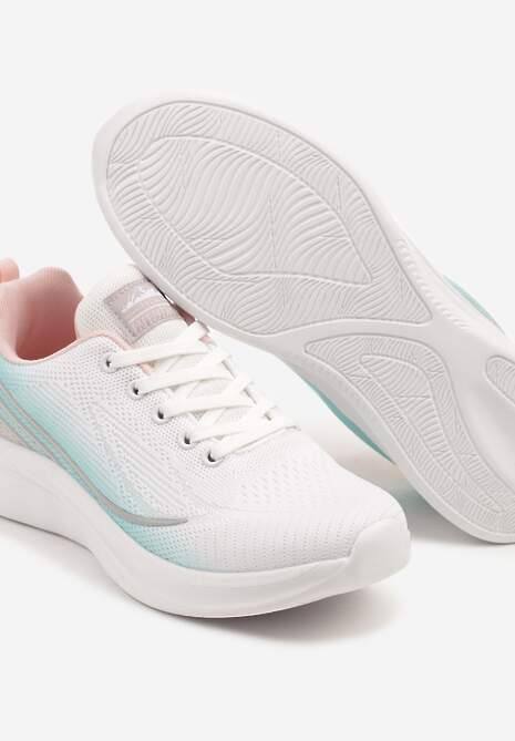 Biało-Miętowe Buty Sportowe Sneakersy Zdobione Efektem Ombre Banelissa 6