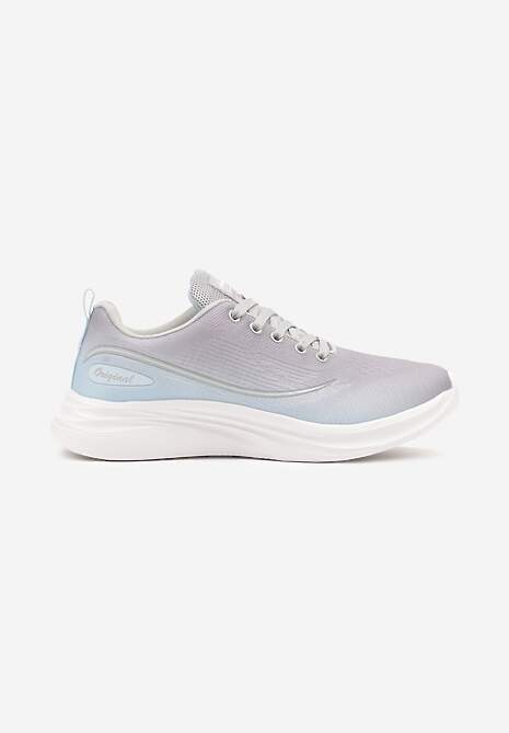 Szaro-Niebieskie Buty Sportowe Sneakersy Siateczkowe na Podeszwie z Pianki Rellica 4