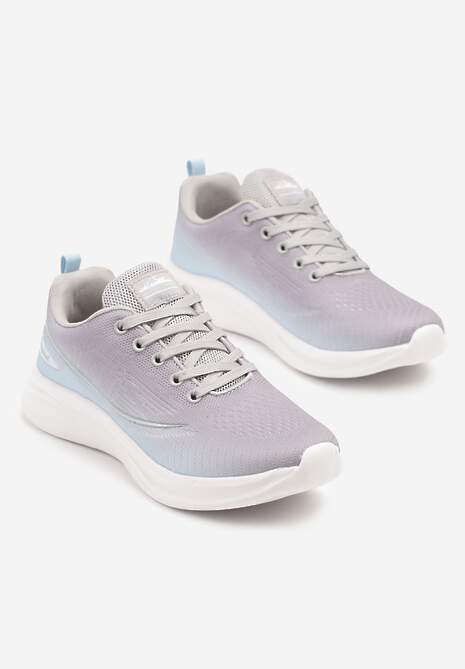 Szaro-Niebieskie Buty Sportowe Sneakersy Siateczkowe na Podeszwie z Pianki Rellica 5