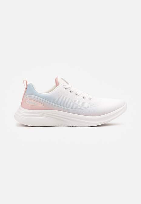Biało-Niebieskie Buty Sportowe Sneakersy Siateczkowe na Podeszwie z Pianki Rellica 4
