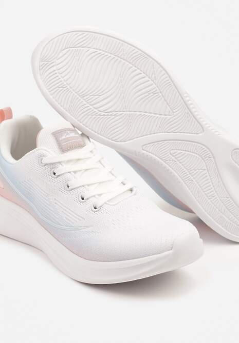 Biało-Niebieskie Buty Sportowe Sneakersy Siateczkowe na Podeszwie z Pianki Rellica 6