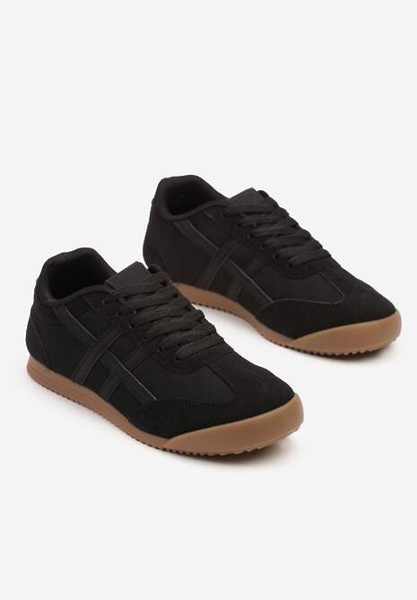 Czarne Sneakersy Typu Klasyczne Tenisówki Isnnoria 5