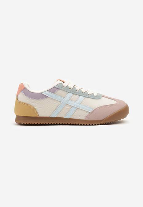 Różowo-Niebieskie Sneakersy Typu Klasyczne Tenisówki Isnnoria 4