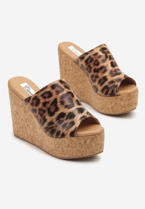 Papuci Jordiva Imprimeu leopard 5
