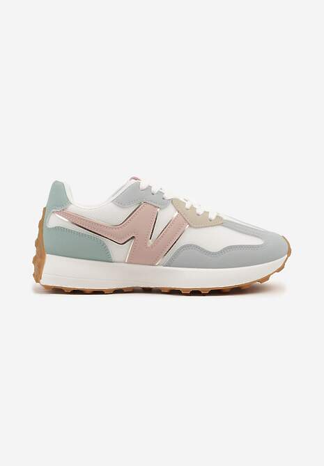 Niebiesko-Różowe Sneakersy Ozdobione Geometrycznym Motywem Zdivena 4