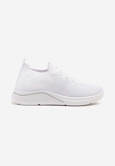 Białe Siateczkowe Buty Sportowe Sneakersy na Zdobionej Podeszwie Talloti 4