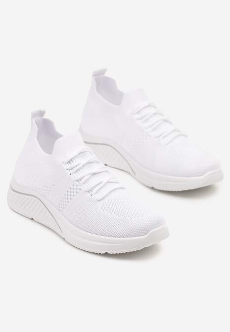 Białe Siateczkowe Buty Sportowe Sneakersy na Zdobionej Podeszwie Talloti 5
